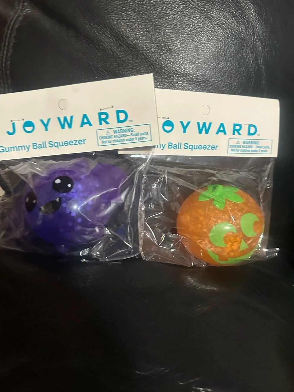 Joyward Gummy Ball Squeezer- Halloween Duo- Bat and Jack O Lantern fidget toy